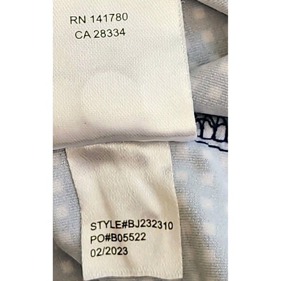 Bobby Jones Performance Golf Polo Shirt Men's Navy White Gingham Print Sz XL - Picture 3 of 13